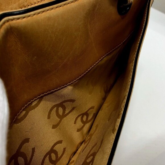 CHANEL CC Mark Chain bag Shoulder Bag Calf leather Brown/Black/GoldHardware - Picture 16 of 16